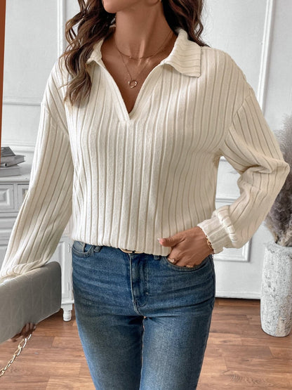 Ribbed Long Sleeve T-Shirt