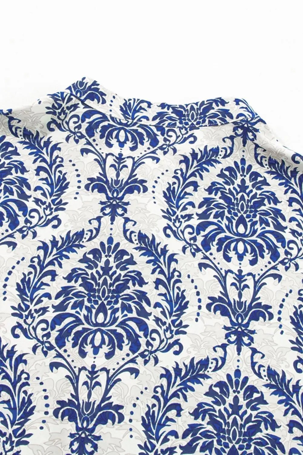 Sky blue tribal print plus shirt - Love Salve 