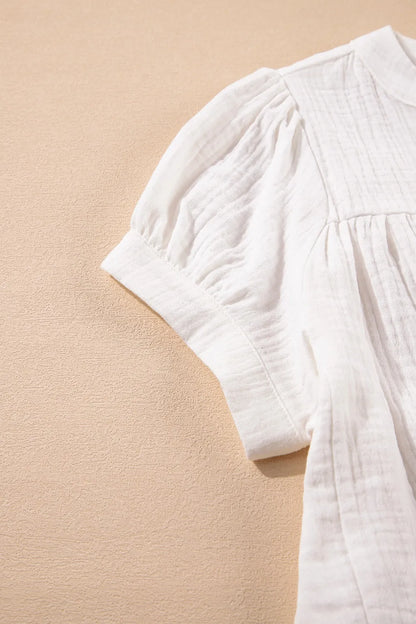 Simply Love: Textured Frayed Blouse
