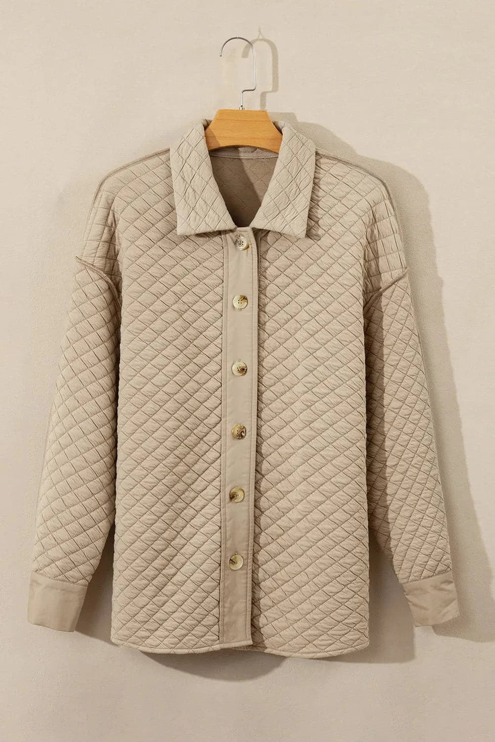 Chic button-up long sleeve collared jacket