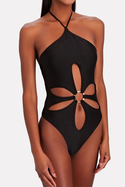 Ring Detail Cutout One-Piece Swimsuit.