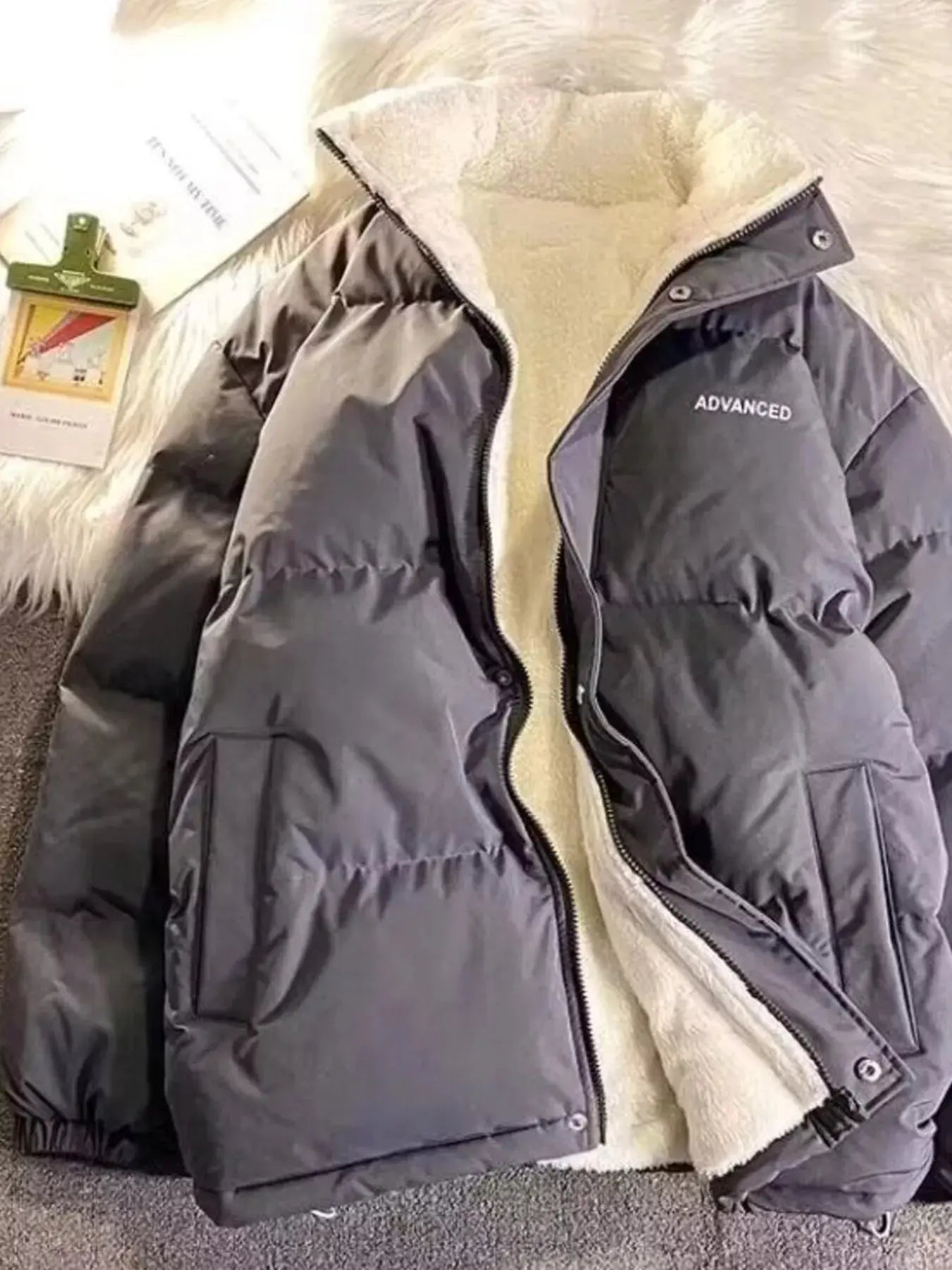 Men's Plus Size Zip Up Padded Winter Coat Simply Love