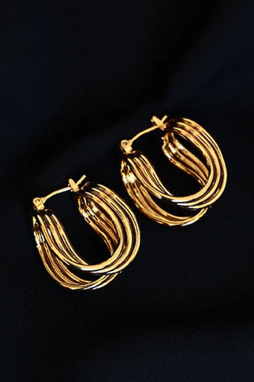 Modern brass u-shaped hoops