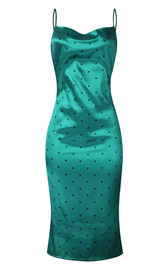 Sexy Polka Dot Printed Dress Home Strap Dress Bella Mia