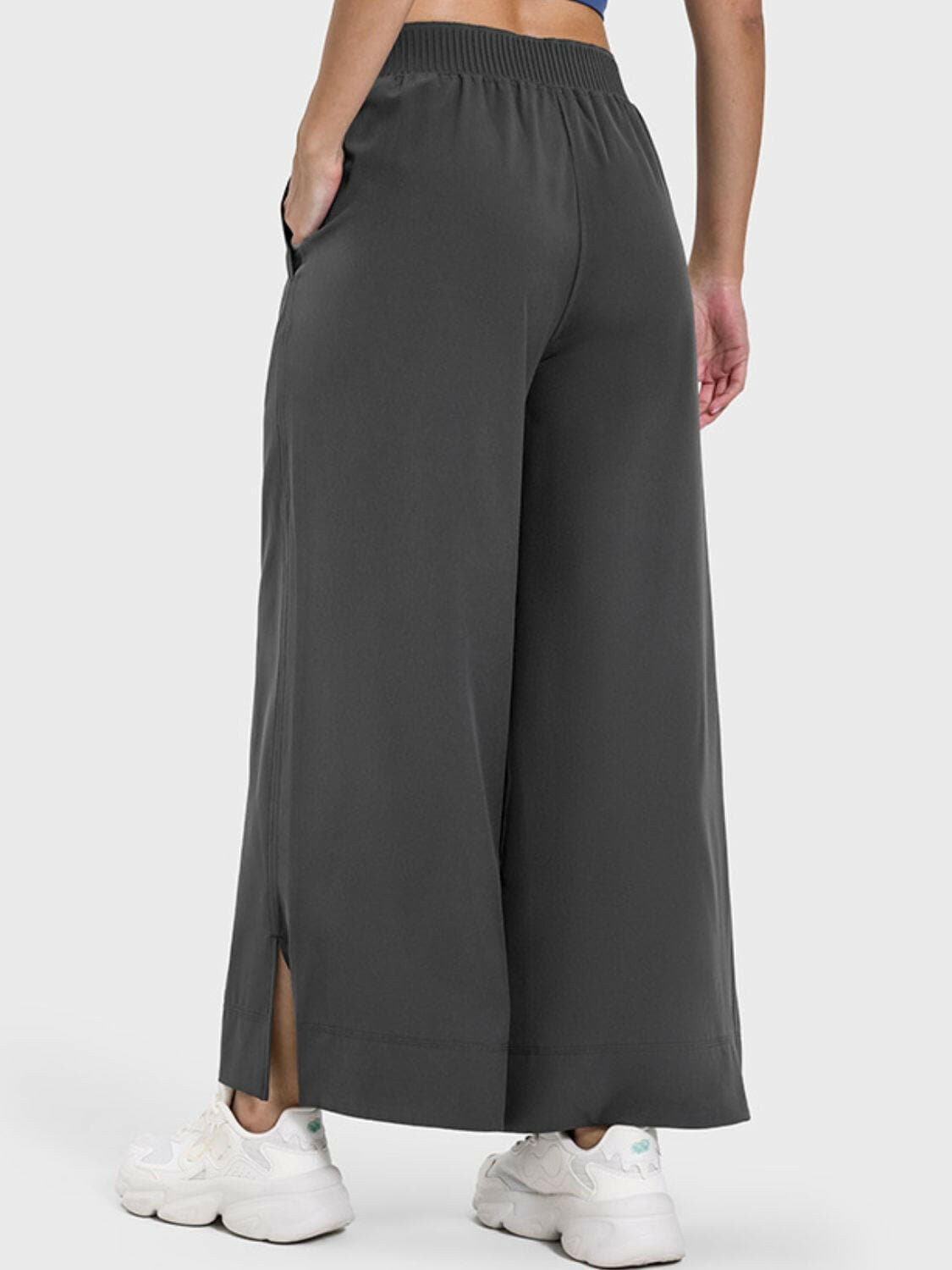 Slit Wide Leg Active Pants.