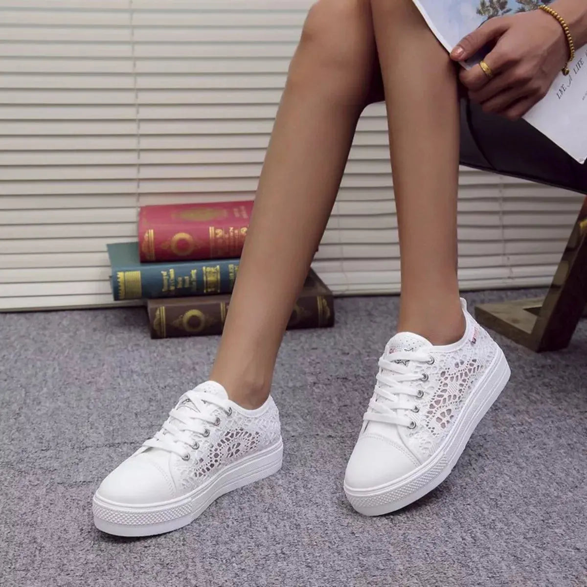 Hollow Out Platform Sneakers Simply Love