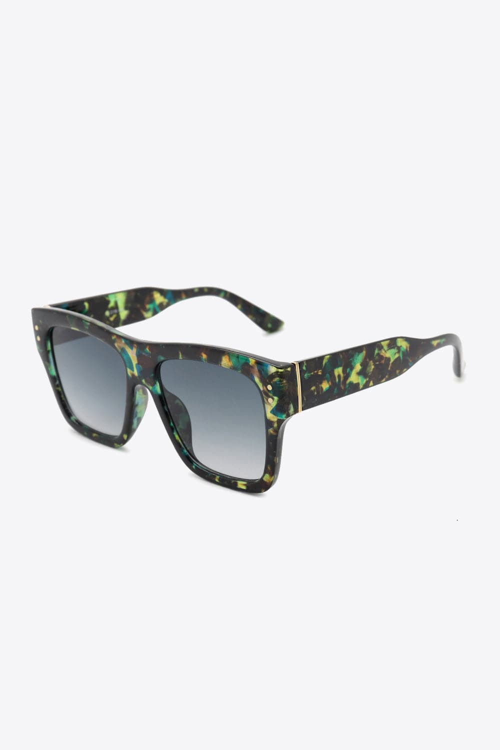 UV400 Patterned Polycarbonate Square Sunglasses.