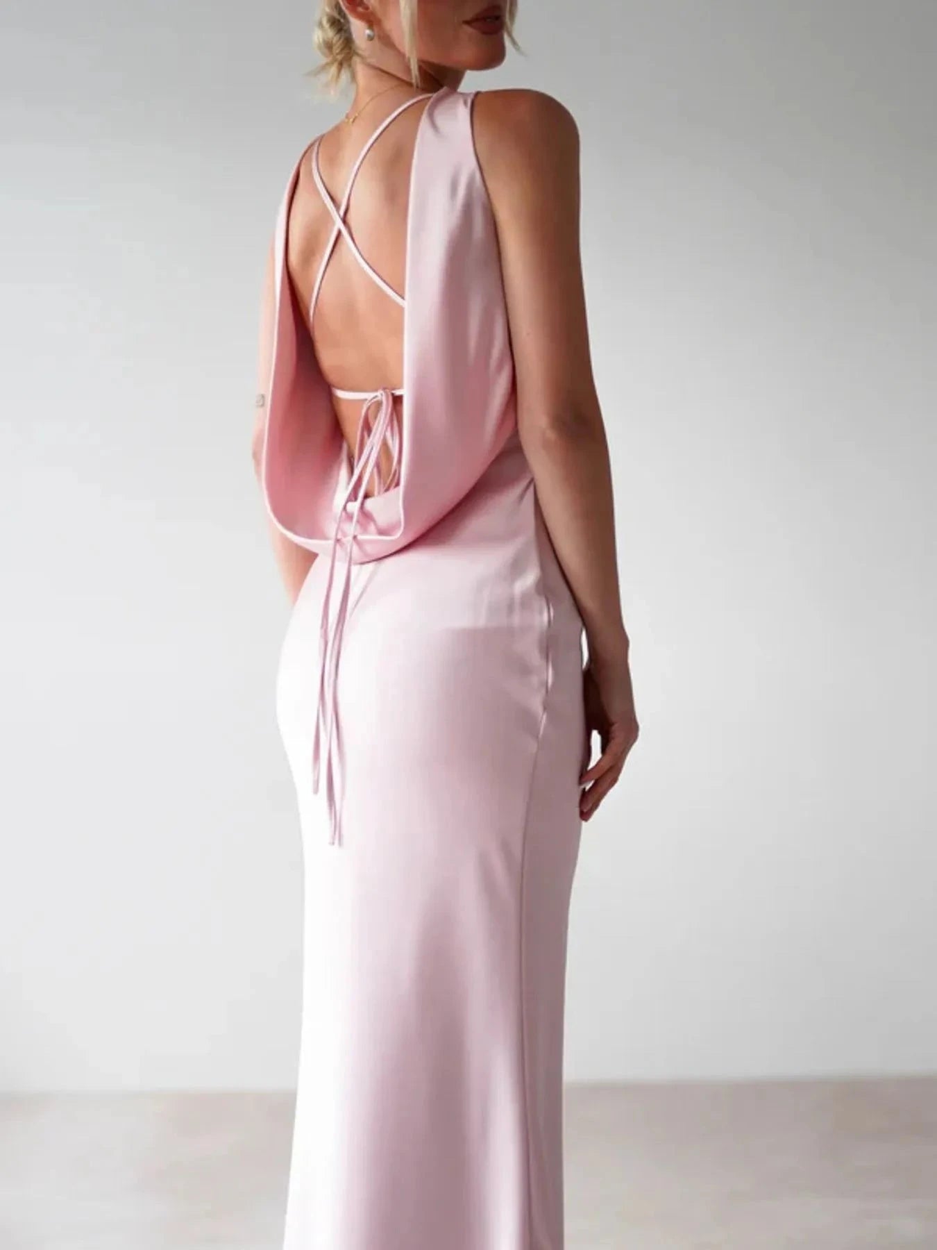 Satin Sleeveless Maxi Dress Coco’s Tee Boutique