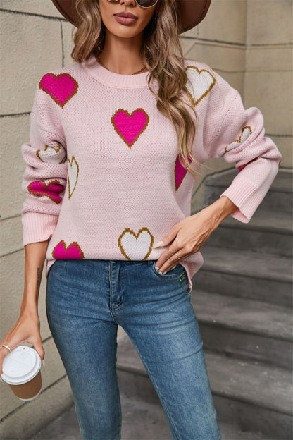 Heartfelt angel wings cozy sweater with contrast detail