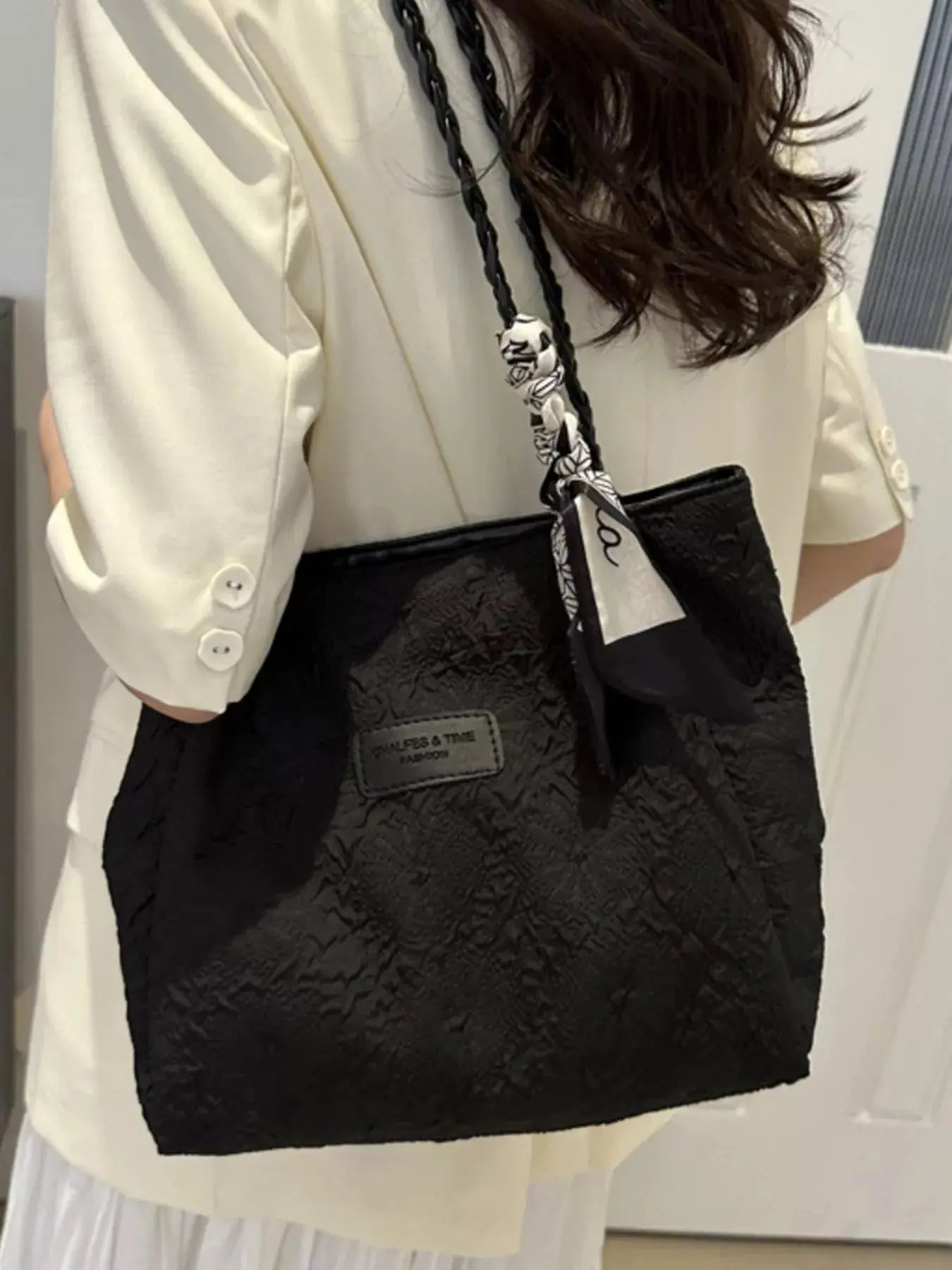 Braided Handle Tote Bag Simply Love