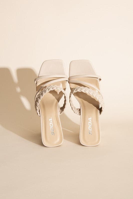 CARMEN-S Braided Strap Sandal Heels.