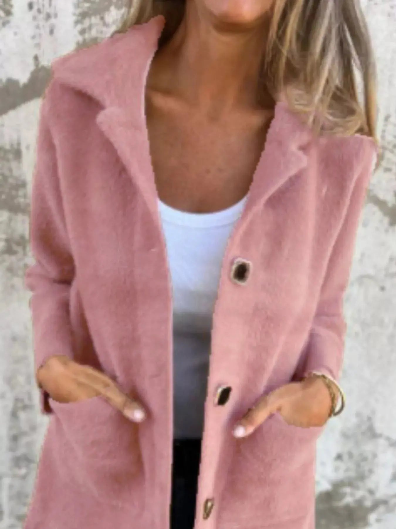 Full Size Button-Down Long Sleeve Longline Coat Plus Size Simply Love