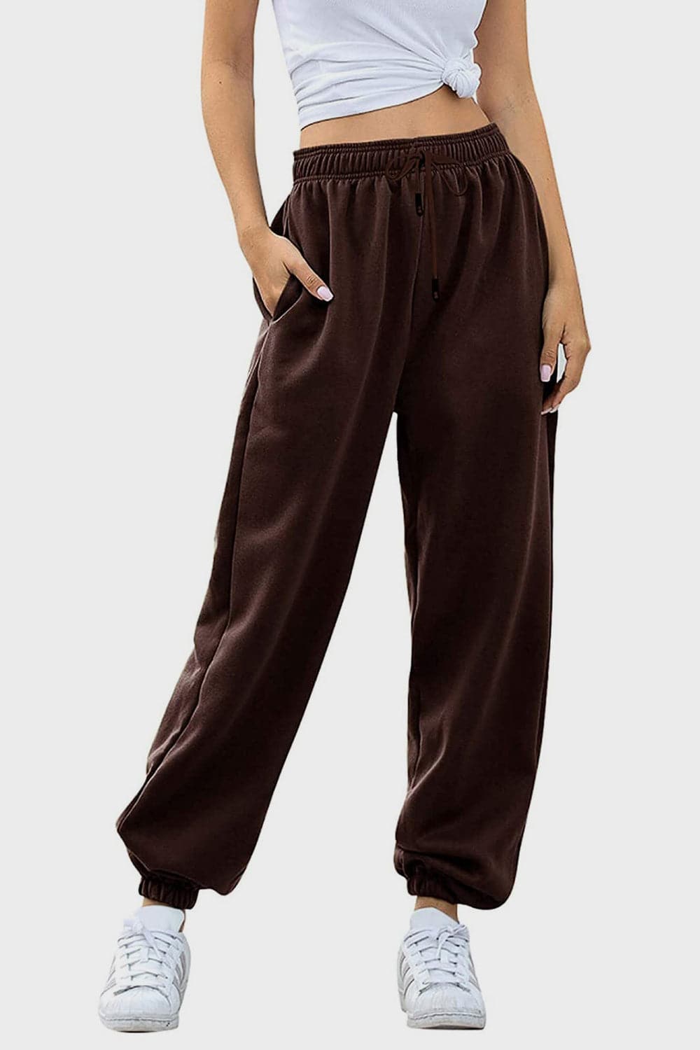 Comfy pocketed joggers with an elastic waistband