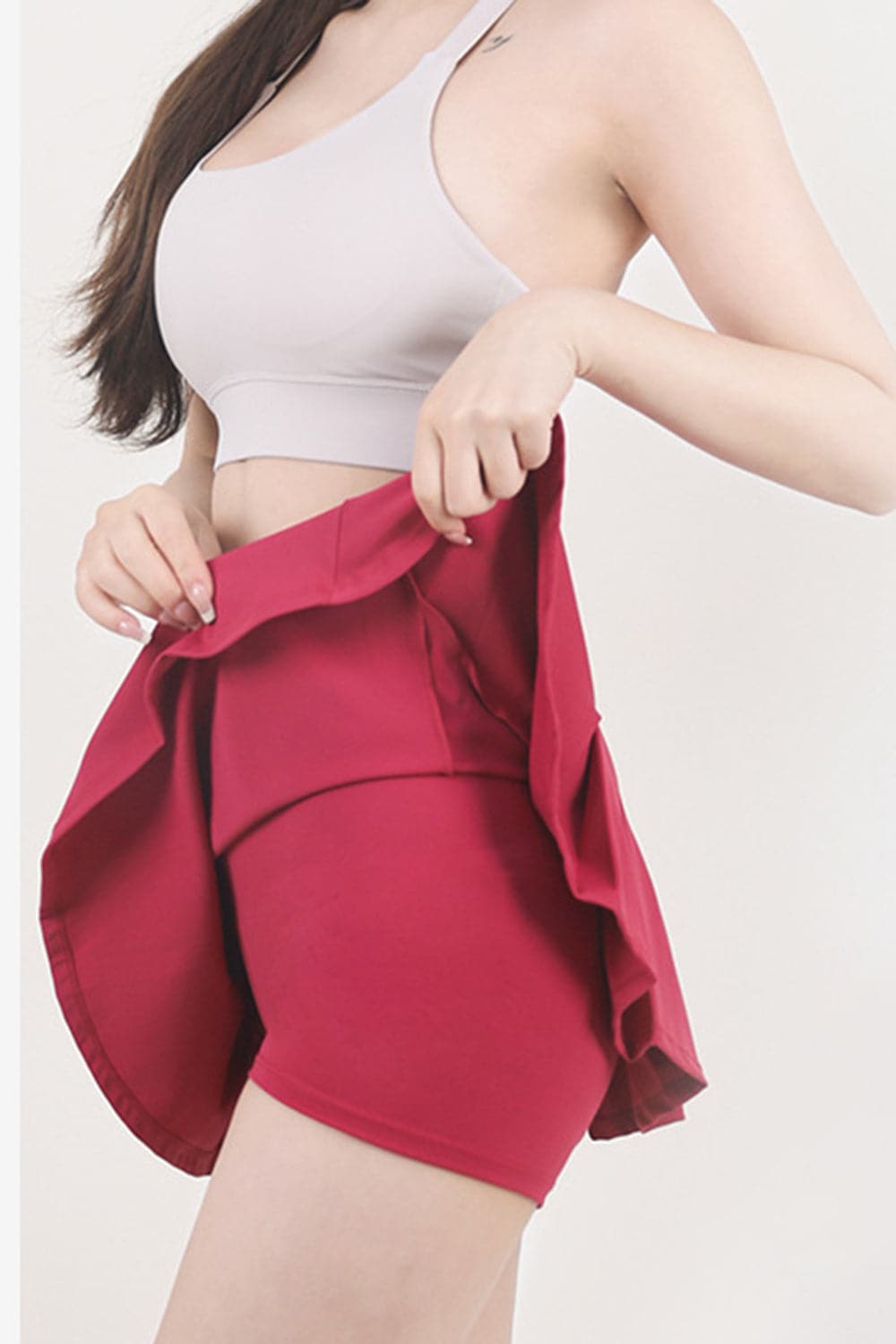 High Waist Pleated Active Skirt.