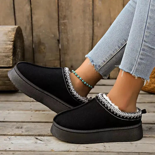 Plush Lined Platform Ankle Boots Simply Love