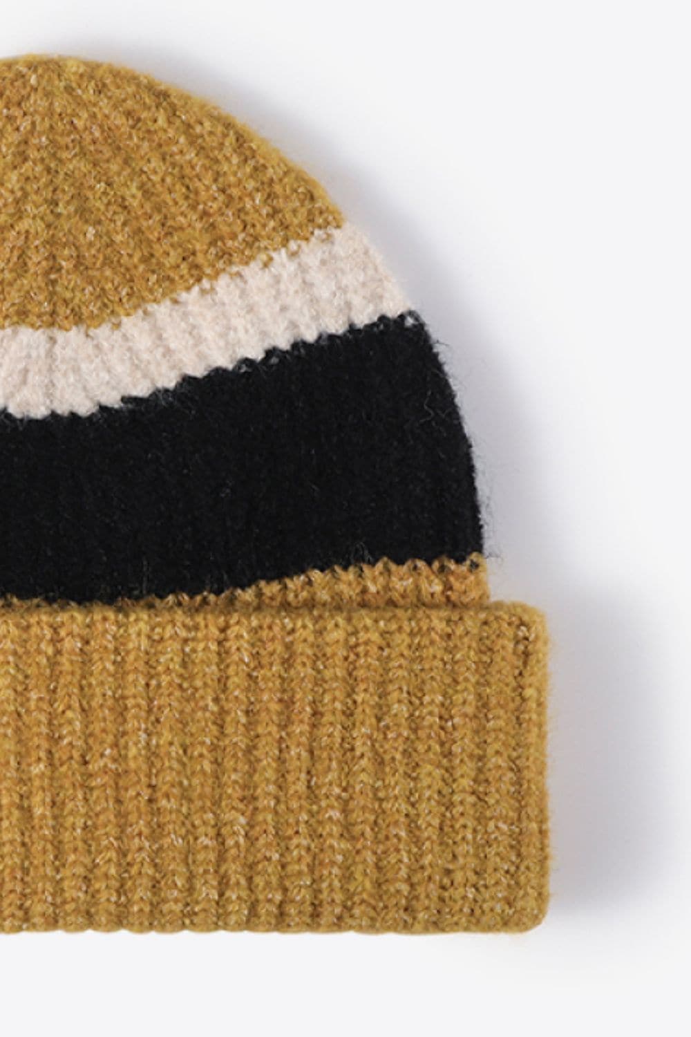 Tricolor Cuffed Knit Beanie.