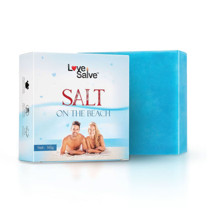 Love Salve 'Salt on the Beach' Sensual Soap Bar - Luxury Scented Hydrating Cleansing Body Wash for Women & Men - Small Batch Cold Process Bathing Soaps Made from Natural Essential Oils - 5 Ounces