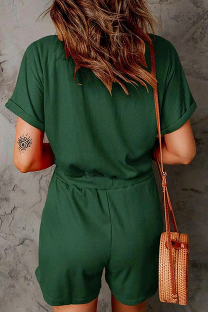 Full Size Drawstring V-Neck Short Sleeve RomperExperience Ultimate Comfort and Style with Our Full Size Drawstring V-Neck Short Sleeve Romper
 
 
Effortless Elegance: Elevate your everyday look with this chic romLove Salve -Neck Short Sleeve Romperjust arrived