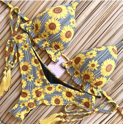 Printed Bikini Tied Swimsuit