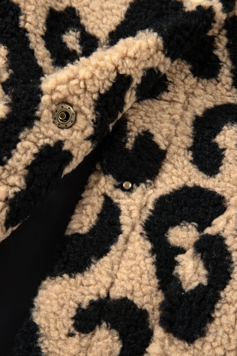 Premium Khaki Leopard Sherpa Button Front Plus Size Vest Jacket Dear-Lover Dropshipping