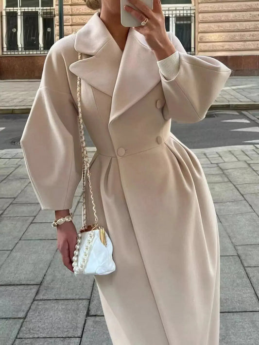 Double-Breasted Longline Coat Simply Love