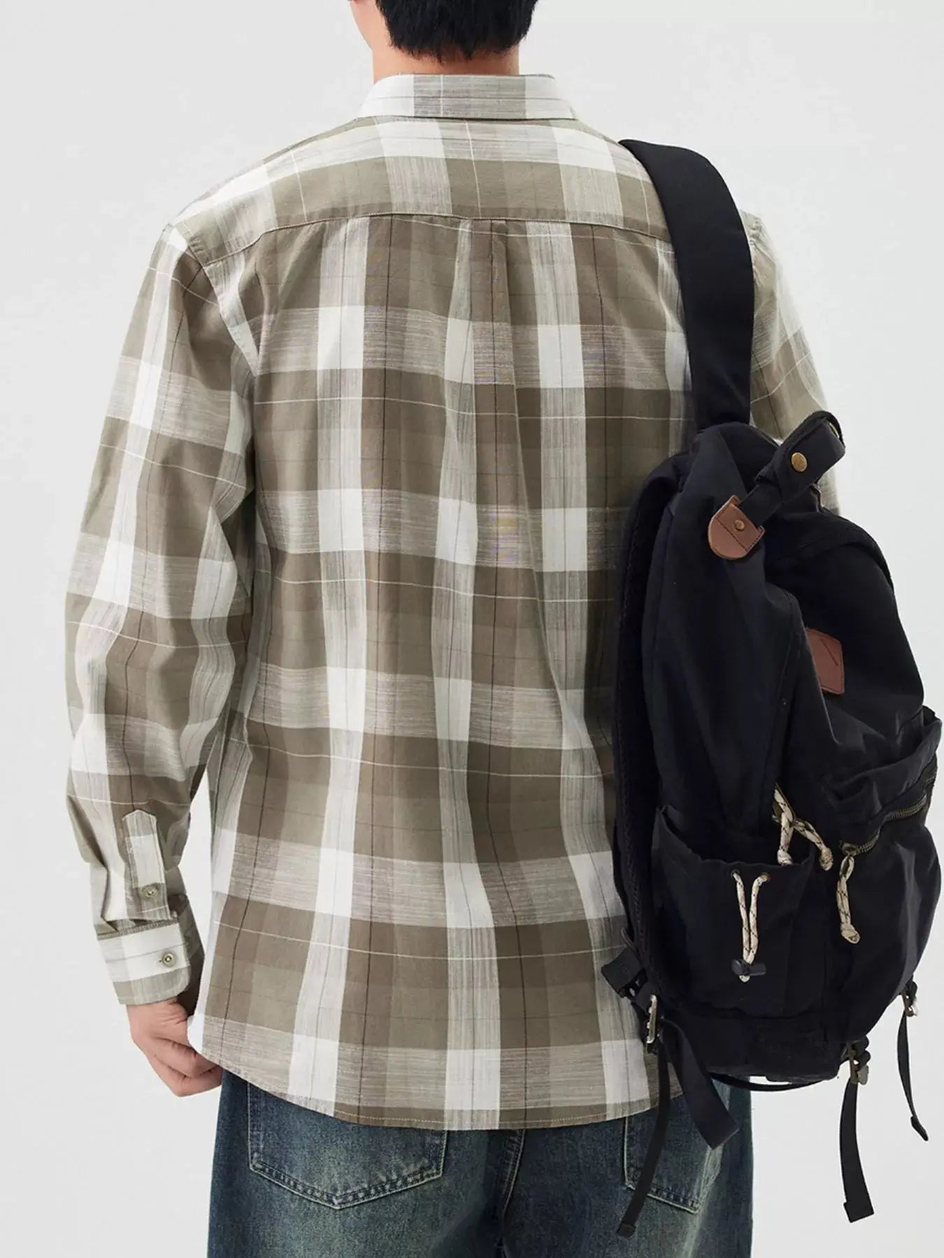 Men's Full Size Casual Plaid Long Sleeve Shirt Plus Size Simply Love