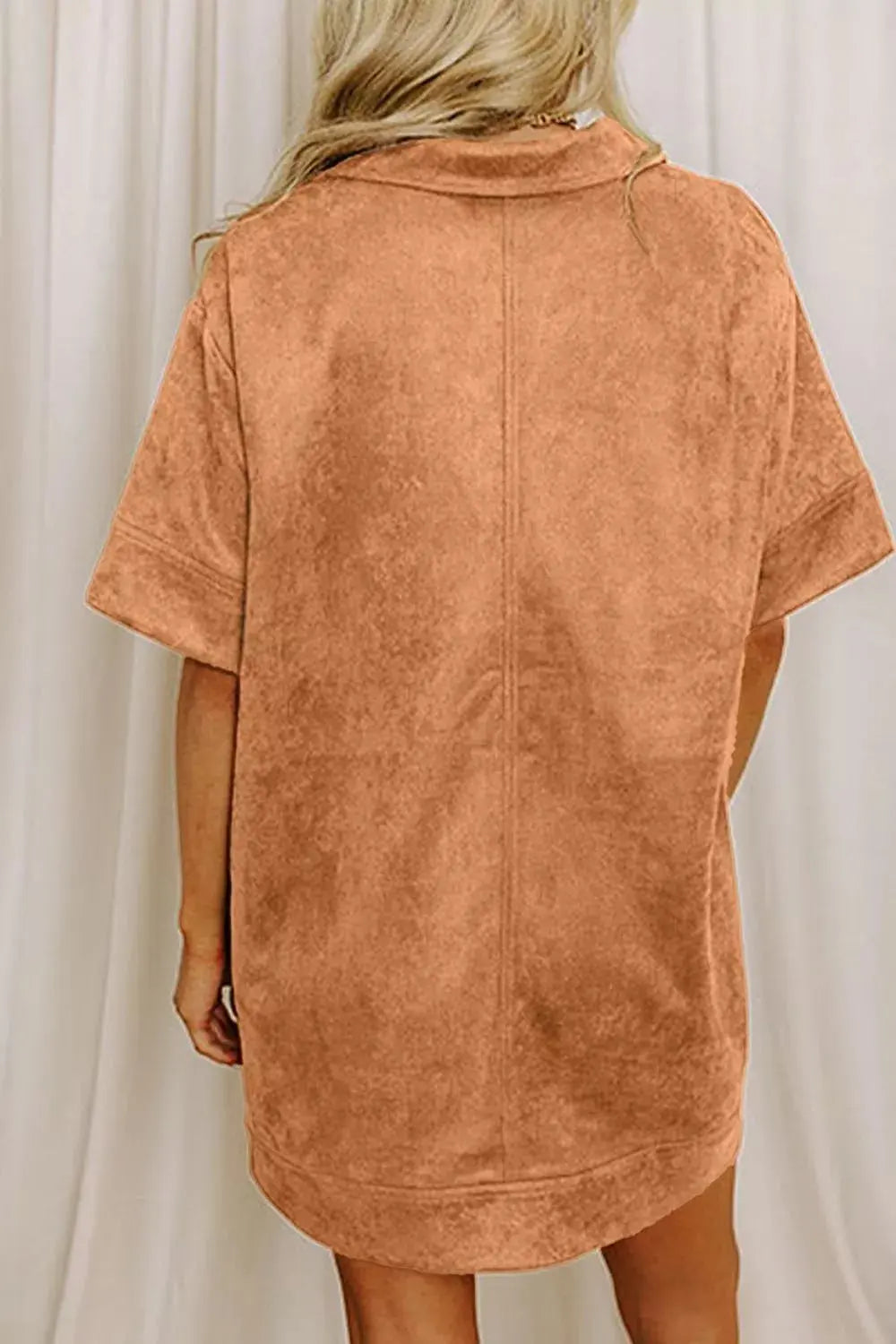 Johnny Collar Half Sleeve Dress Simply Love