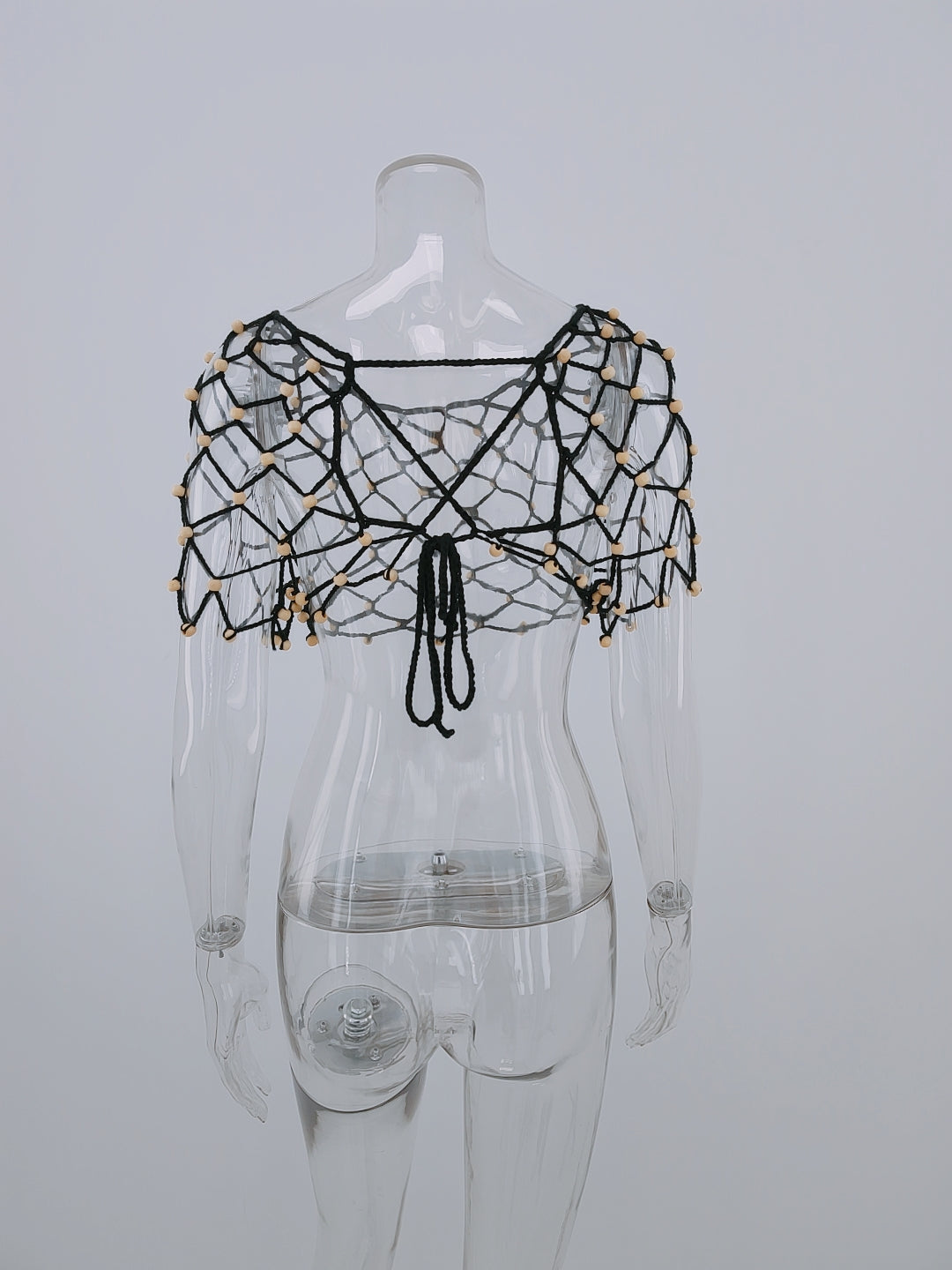 Spring Summer Seaside Holiday Hollow Out Cutout Beading Bikini Sexy Suspenders Beach Shirt Bella Mia