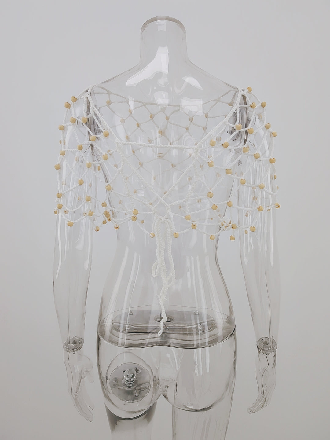 Spring Summer Seaside Holiday Hollow Out Cutout Beading Bikini Sexy Suspenders Beach Shirt Bella Mia