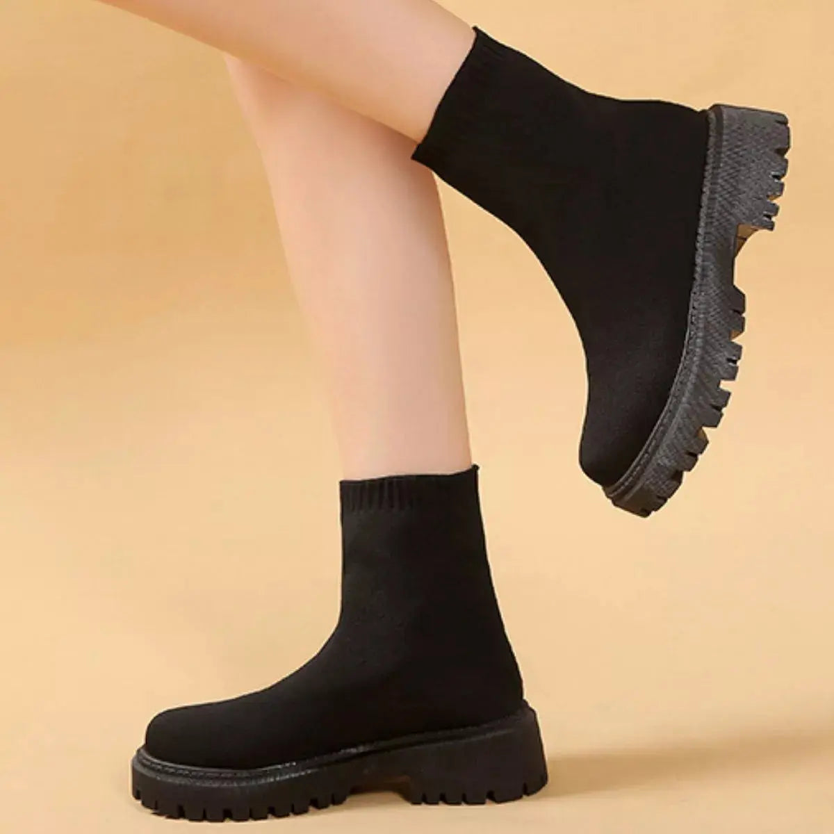 Round Toe Block Heels Boots Simply Love