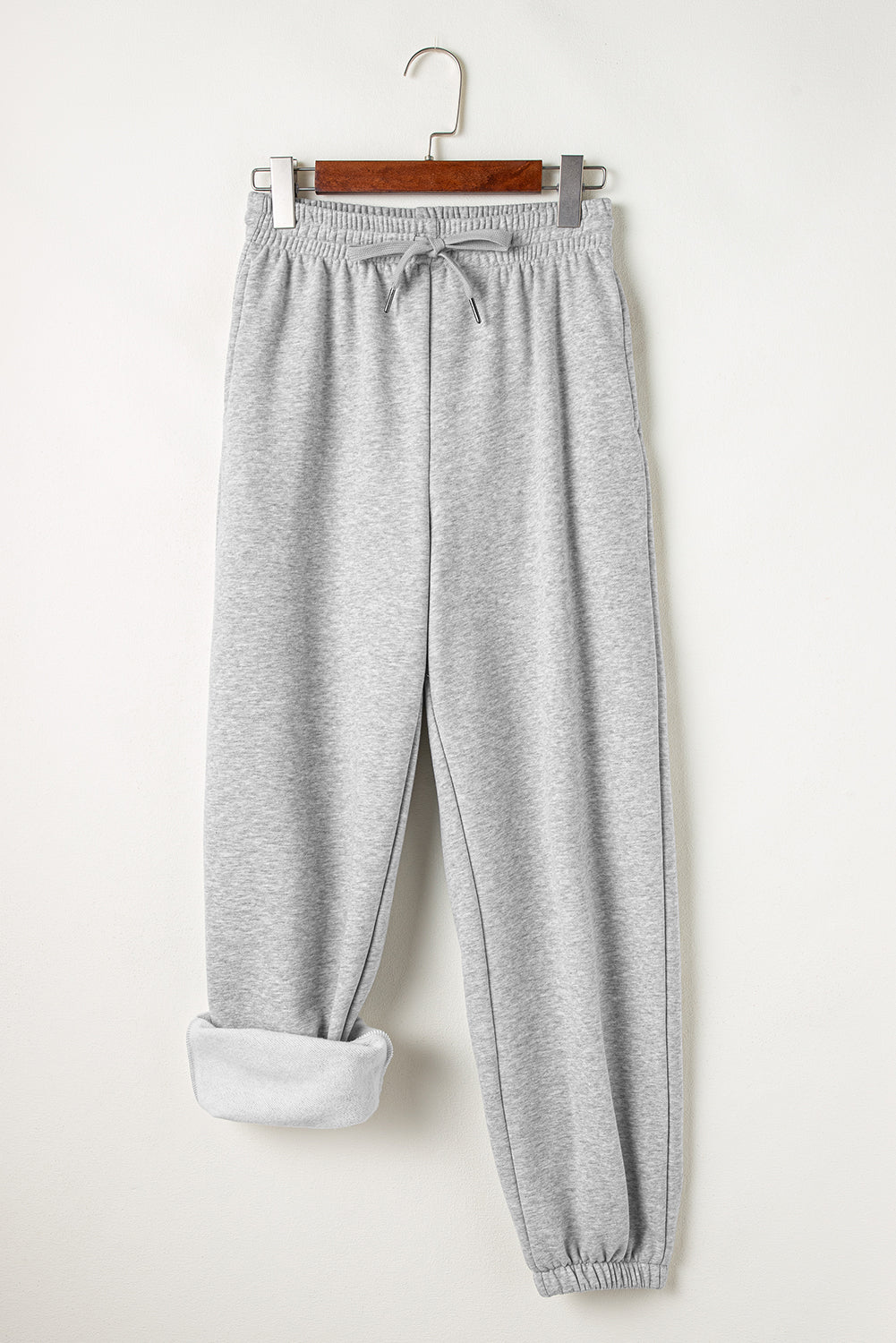 Light grey fleece-lined joggers