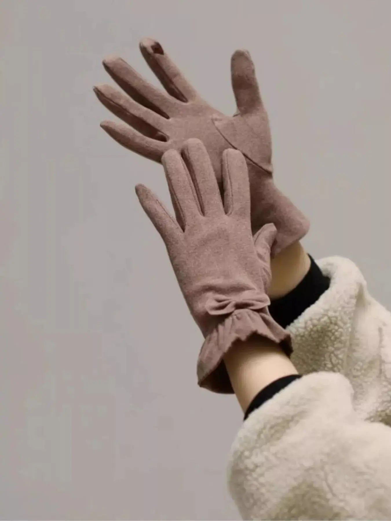 Ruffled Cuff Bow Gloves Simply Love