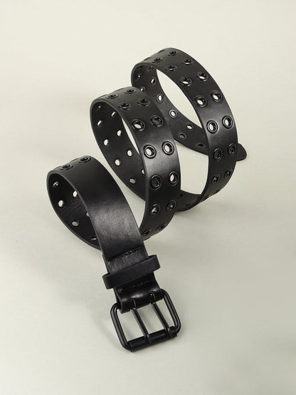 Grommet PU Leather Belt.