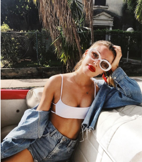 Swimsuit Sexy Solid Color High-Elastic Bikini Women Split Swimsuit Bella Mia