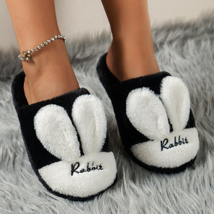 Cozy rabbit ear slippers - flats