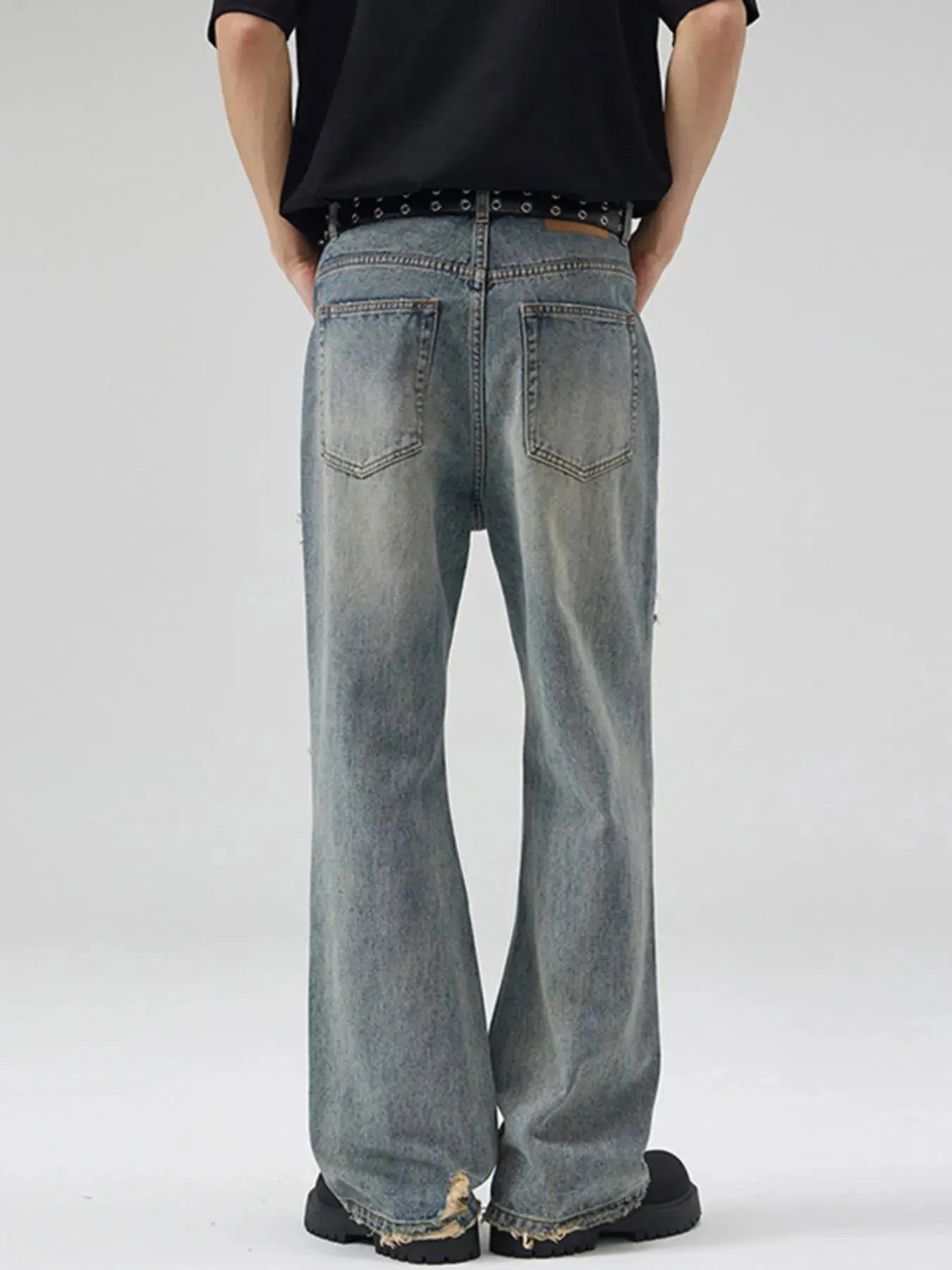 Men's Full Size Distressed Wide Leg Jeans Plus Size Simply Love