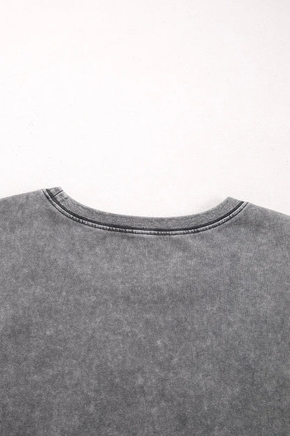 Mineral Wash Half Sleeve Vintage T Shirt