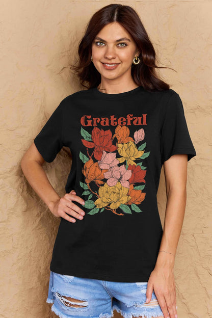 Simply Love: Grateful Flower Tee