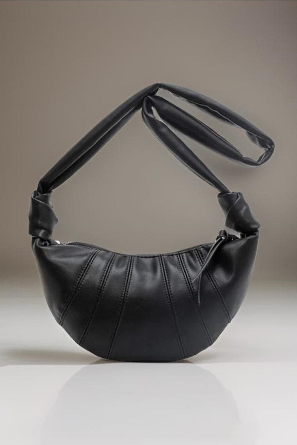 Zenana Vegan Leather Croissant Crossbody Bag.