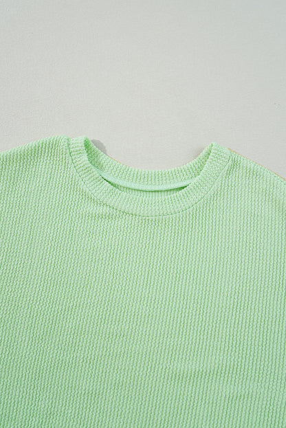 Moonlit jade ribbed pullover top