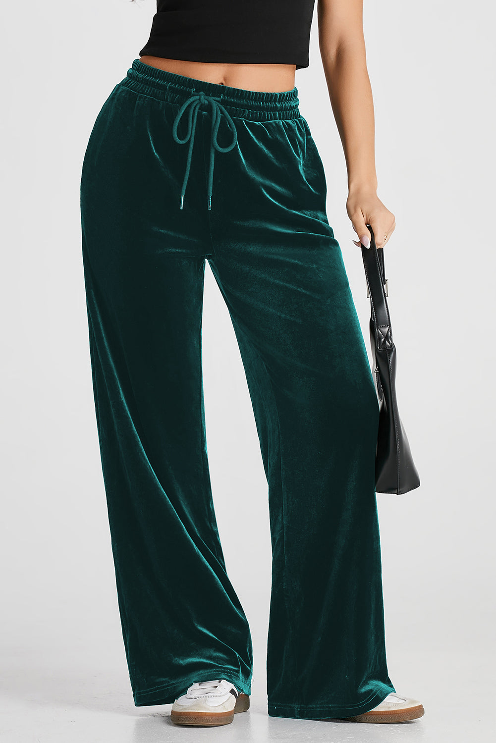 Evergreen wide leg pants - drawstring waist