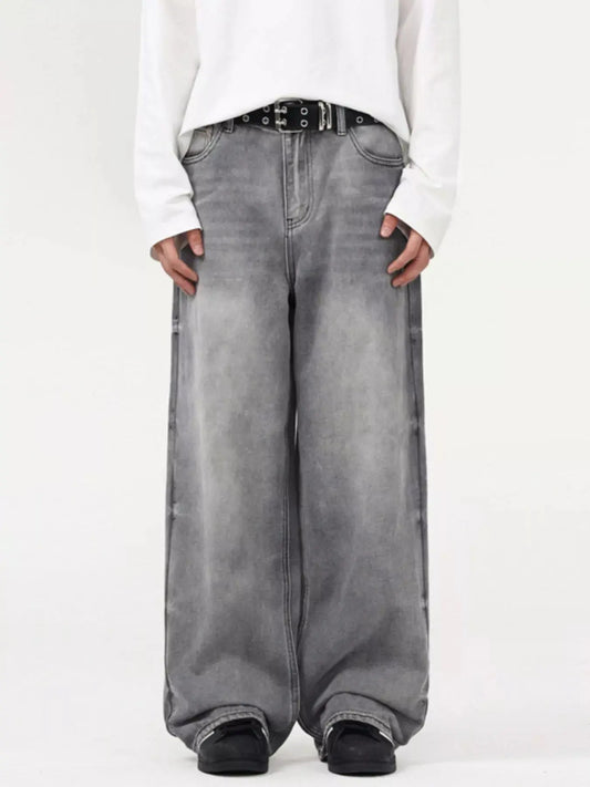 Men's Vintage Wash Wide Leg Jeans Simply Love
