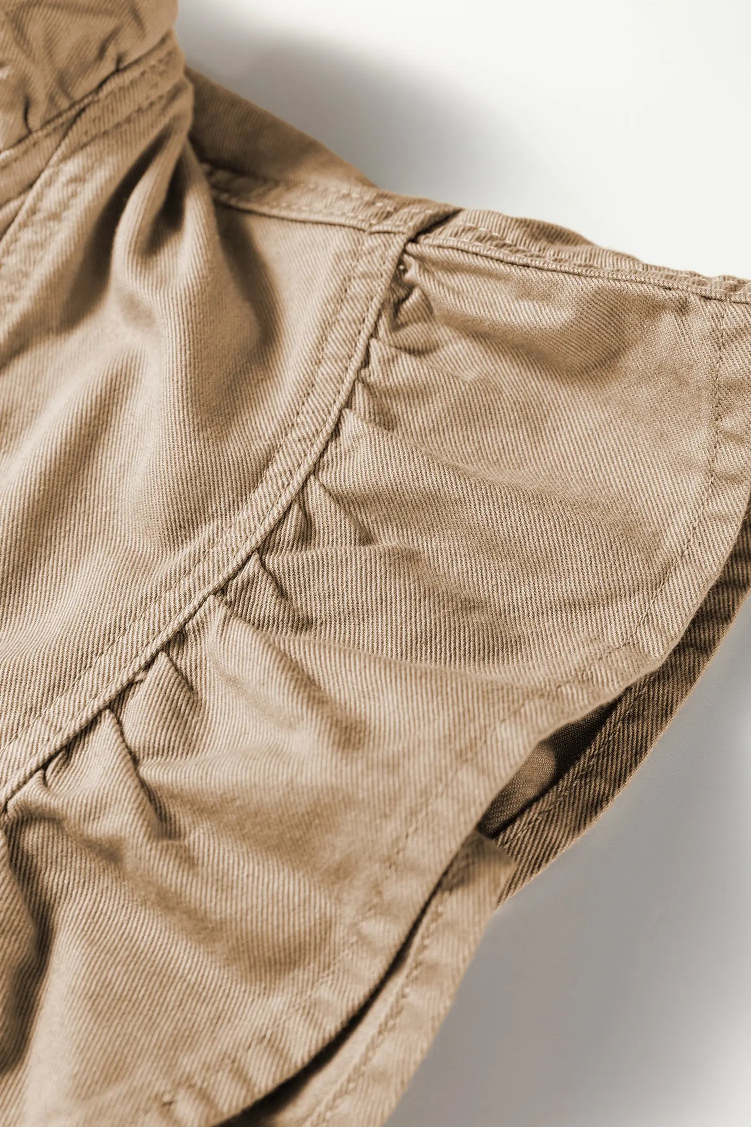 Pale Khaki Ruffled Patchwork Denim Jacket Vest For Women Casual Wear Dear-Lover Dropshipping