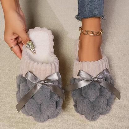 Chic bow slippers for women