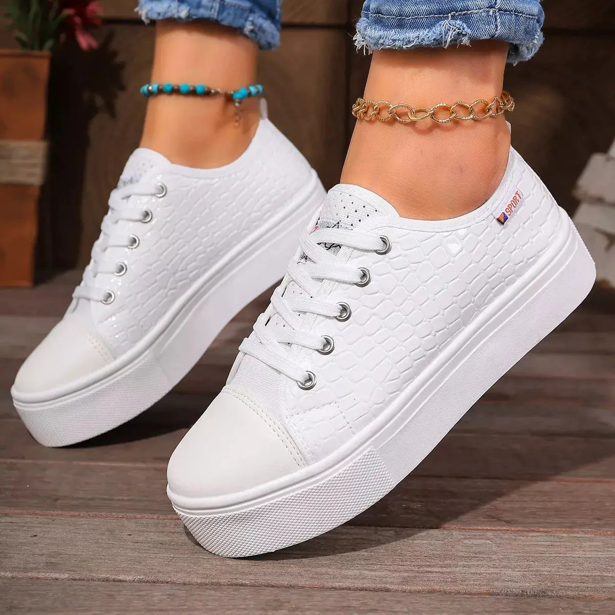Round Toe Platform Sneakers Simply Love