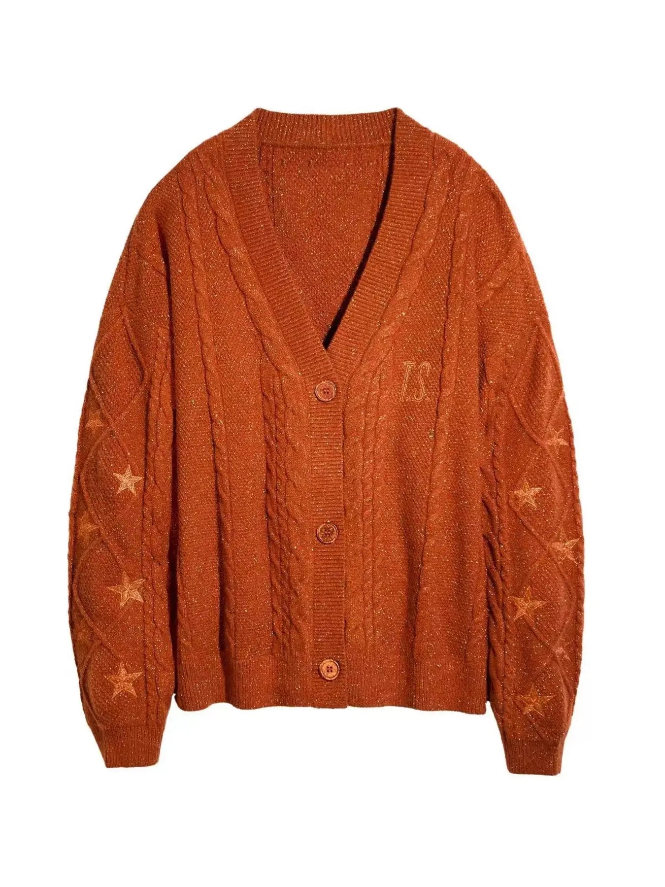 Cable Knit Button Up Cardigan Simply Love