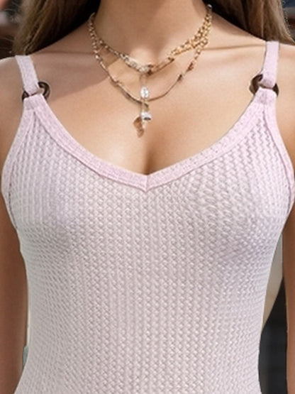 Full Size Textured Scoop Neck Cami.