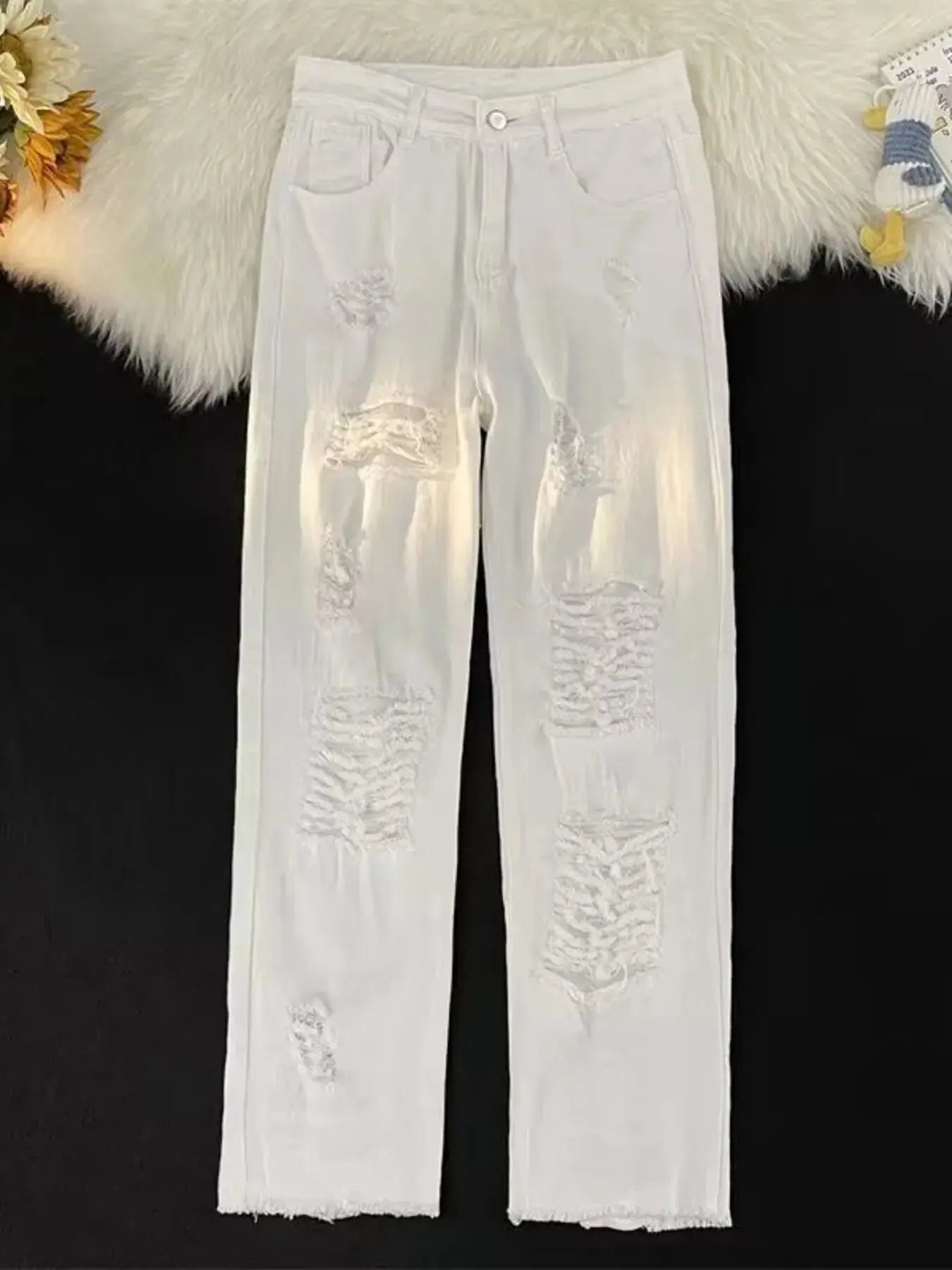 Men's Full Size Vintage Distressed Wide Leg Jeans Plus Size Simply Love