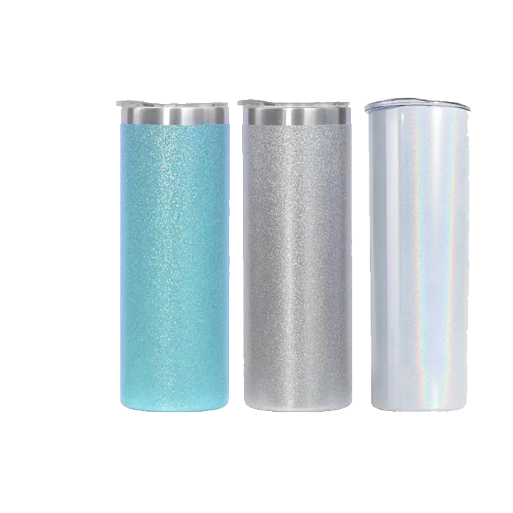 Glitter Tumblers 20oz in White, Silver, Blue MM