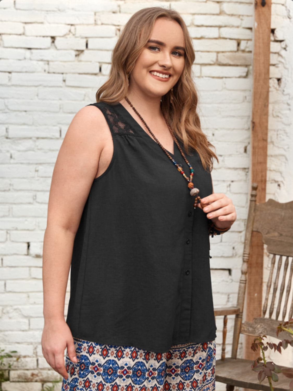 Plus Size V-Neck Tank.